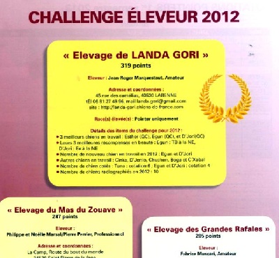 de landa gori - VAINQUEUR CHALLENGE ELEVEUR 2012